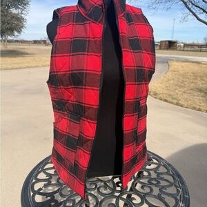 Staccato Red and Black Checkered Vest